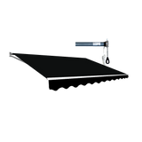 Motorised Outdoor Folding Arm Awning Retractable Sunshade Canopy Black 5.0m x 3.0m - 45-Degree Angle