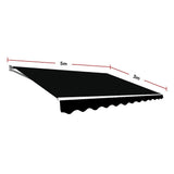 Motorised Outdoor Folding Arm Awning Retractable Sunshade Canopy Black 5.0m x 3.0m - Extra Image