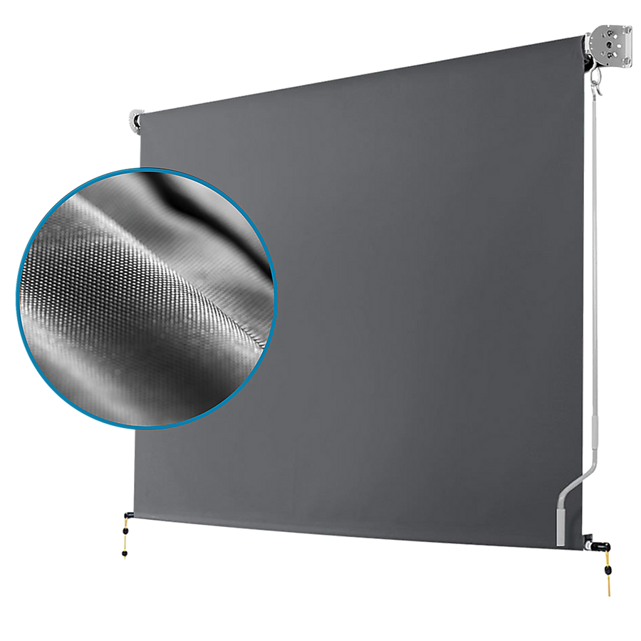 Retractable Straight Drop Roll Down Awning Garden Patio Screen 2.1X2.5M, image 8