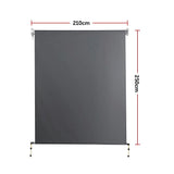 Retractable Straight Drop Roll Down Awning Garden Patio Screen 2.1X2.5M - Extra Image