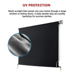 Retractable Straight Drop Roll Down Awning Garden Patio Screen 2.1X2.5M, image 6