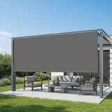 Retractable Straight Drop Roll Down Awning Garden Patio Screen 3.0X2.5M