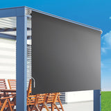 Retractable Straight Drop Roll Down Awning Garden Patio Screen 3.0X2.5M - Top-Down View