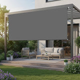 Retractable Straight Drop Roll Down Awning Garden Patio Screen 3.0X2.5M - Close-Up Angle