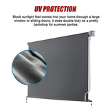 Retractable Straight Drop Roll Down Awning Garden Patio Screen 3.0X2.5M - Extra Image