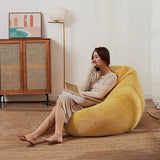 Jumbo Cord Beanbag Chair Cover Unfilled Large Bean Bag - Mustard - Top-Down View