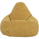 Jumbo Cord Beanbag Chair Cover Unfilled Large Bean Bag - Mustard - 45-Degree Angle