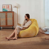 Jumbo Cord Beanbag Chair Cover Unfilled Large Bean Bag - Mustard - Side View