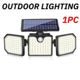 230 LED Solar Lights Outdoor 260LM Waterproof Motion Sensor Security Wall Lamp - Top-Down View