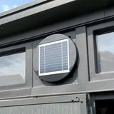 Solar Powered Roof Fan Ventilator Loft Vent for Boat RV Greenhouse Shed Caravan - Front View