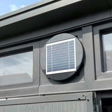 Solar Powered Roof Fan Ventilator Loft Vent for Boat RV Greenhouse Shed Caravan - Front View