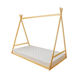 Kids Tent Montessori Toddler Floor Bed Wooden Bedframe - Top-Down View