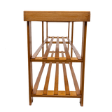 Bamboo Shoe Rack Wooden Bench Storage Organiser Cabinet Holder Stool - Extra Image