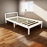 Natural Wooden Bed Frame Home Furniture - Side View