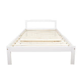 Natural Wooden Bed Frame Home Furniture - Close-Up Angle