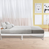 Natural Wooden Bed Frame Home Furniture - Front View