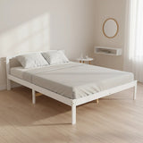Double Wooden Bed Frame Home Furniture White