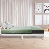 Double Wooden Bed Frame Home Furniture White - Front View