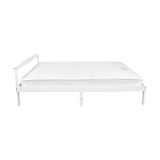 Double Wooden Bed Frame Home Furniture White - Rear View