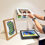 Kids Art Wood Frame Children Art Projects Display Hold 150 Pictures - Front View