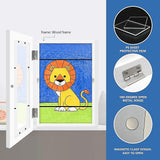 Kids Art Wood Frame Children Art Projects Display Hold 150 Pictures - 45-Degree Angle