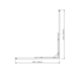 Adjustable 1000x1200mm Double Sliding Door Glass Shower Screen in Chrome - Close-Up Angle