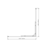 Adjustable 1100x1100mm Double Sliding Door Glass Shower Screen in Chrome - Close-Up Angle
