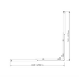 Adjustable 1200x1000mm Double Sliding Door Glass Shower Screen in Chrome - Close-Up Angle