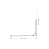 Adjustable 900x1000mm Double Sliding Door Glass Shower Screen in Chrome - Close-Up Angle