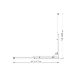Adjustable 1000x1000mm Double Sliding Door Glass Shower Screen in Chrome - Close-Up Angle