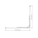 Adjustable 1100x1000mm Double Sliding Door Glass Shower Screen in Chrome - Close-Up Angle