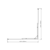 Adjustable 1200x1200mm Double Sliding Door Glass Shower Screen in Chrome - Close-Up Angle