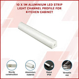 10 x 1M Aluminium LED Strip Light Channel Profile for Kitchen Cabinet - Side View