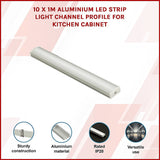 10 x 1M Aluminium LED Strip Light Channel Profile for Kitchen Cabinet - Side View