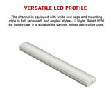 10 x 1M Aluminium LED Strip Light Channel Profile for Kitchen Cabinet - Extra Image