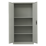 Two-Door Metal Cabinet Shelf Storage for Home Office Gym - Extra Image