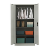 Two-Door Metal Cabinet Shelf Storage for Home Office Gym - Extra Image