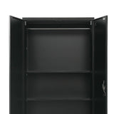 Two-Door Metal Cabinet Shelf Storage for Home Office Gym - Extra Image