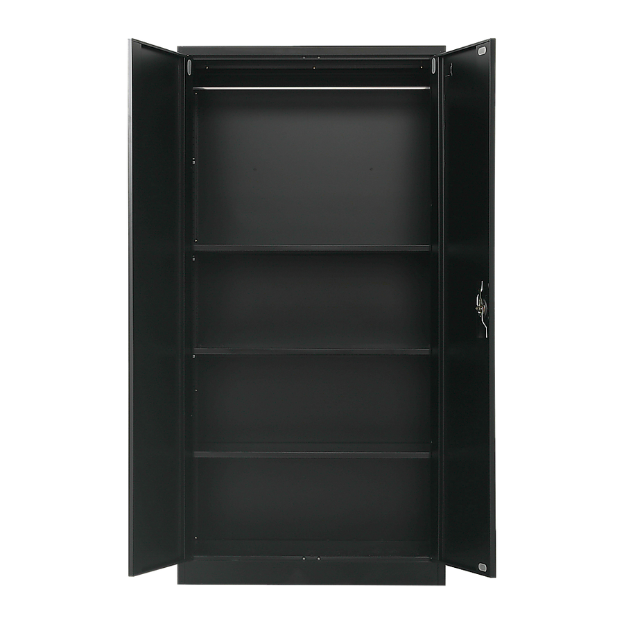 Two-Door Metal Cabinet Shelf Storage for Home Office Gym