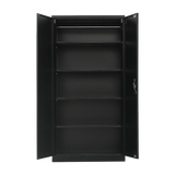 Two-Door Metal Cabinet Shelf Storage for Home Office Gym