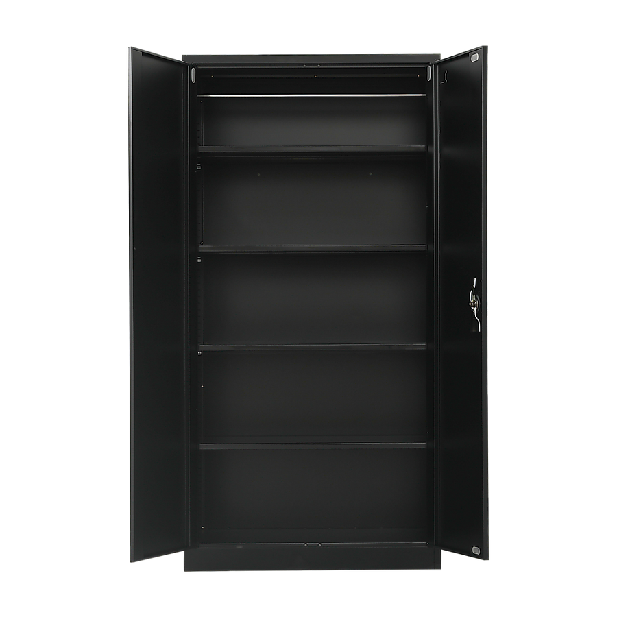 Two-Door Metal Cabinet Shelf Storage for Home Office Gym