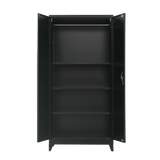 Two-Door Metal Cabinet Shelf Storage for Home Office Gym - Extra Image