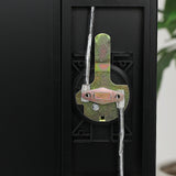 Two-Door Metal Short Cabinet Shelf Storage for Home Office Gym - Close-Up Angle