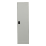 Single-Door Metal Tall Cabinet Shelf Storage for Home Office Gym - Top-Down View
