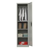 Single-Door Metal Tall Cabinet Shelf Storage for Home Office Gym - Extra Image