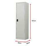 Single-Door Metal Tall Cabinet Shelf Storage for Home Office Gym - Extra Image