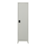 Single-Door Metal Tall Cabinet Shelf Storage for Home Office Gym - Top-Down View