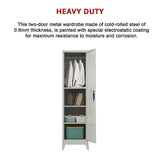 Single-Door Metal Tall Cabinet Shelf Storage for Home Office Gym - Extra Image