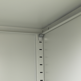 Single-Door Metal Tall Cabinet Shelf Storage for Home Office Gym - 45-Degree Angle