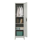 Single-Door Metal Tall Cabinet Shelf Storage for Home Office Gym - Extra Image